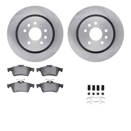 Dynamic Friction Co DFC Brake Rotor with 5000 Brake Pads and Hardware Kit 6512-65099