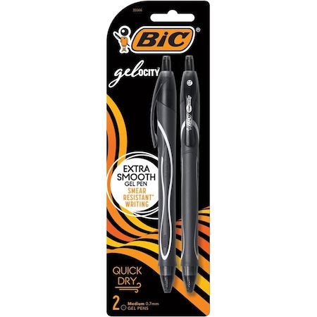 Bic BIC Gel-ocity Black Retractable Gel Pen 2 pk RGLCGP21-BLK
