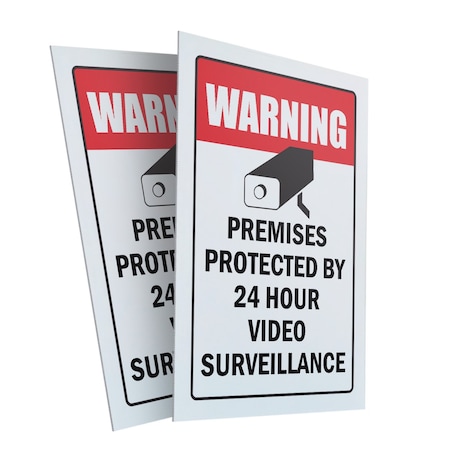 Signmission Video Surveillance, Plastic Signs Only 24 Inch x 36 Inch, Corrugated Plastic, 2PK CSB-2436-2PACK-Video Surveillance