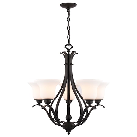 Vaxcel Monrovia 5-Light Chandelier, Bronze H0319