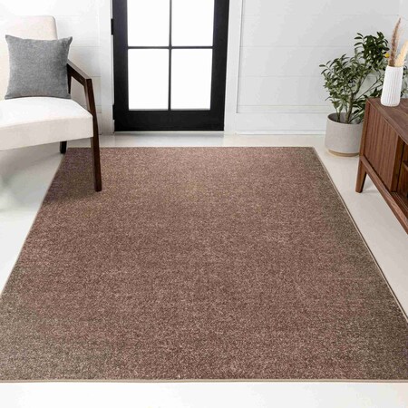 Jonathan Y Haze Solid Low-Pile Brown 12 ft. x 15 ft. Area Rug SEU100J-15
