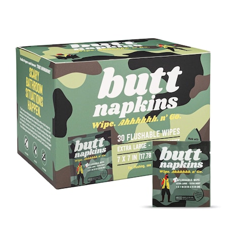 Butt Napkins Butt Napkins, Hunting, 30PK BNAPS-30-HUNT