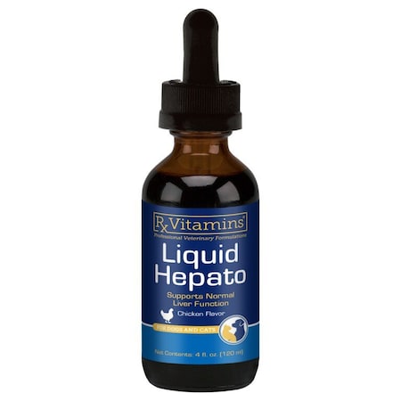 Rx Vitamins Liquid Hepato Solution, Supports Normal Liver function, Chicken Flavor, For Dogs & Cats, 4oz 8815