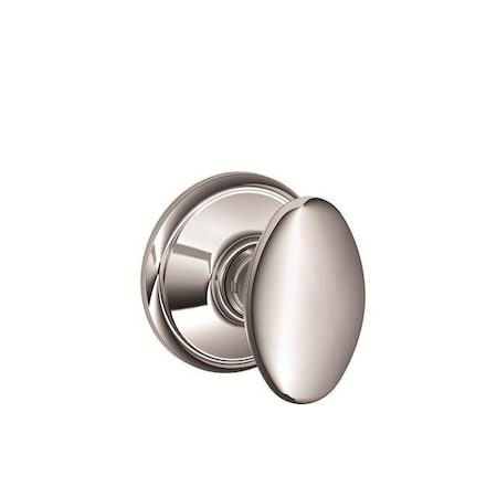 Schlage Residential Siena Knob Interior Active Trim with 12326 Latch and 10269 Strikes Bright Chrome Finish F59SIE625