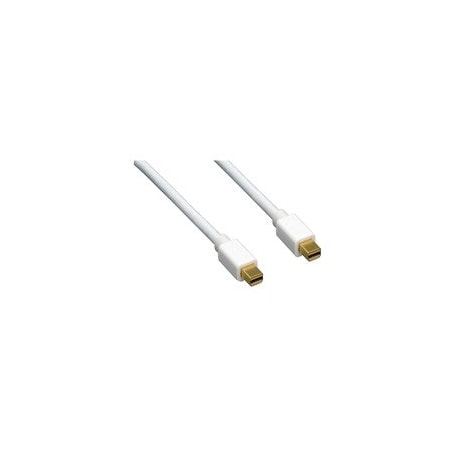 Cable Wholesale Mini Displayport male to Mini Displayport cable male, Supports 4K at 60Hz, v1.2, white, 3 foot 10H1-66103