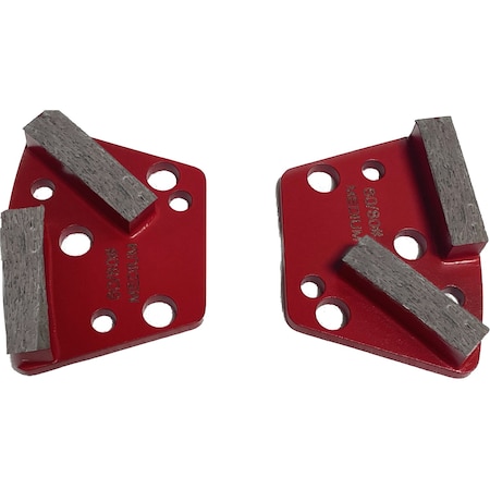 Vantage Product Diamond Grinding Disc for Trapezoid Grinders, 2 Bar Segment, 60/80 Grit, Medium Bond M-TQC10-2B6080-M