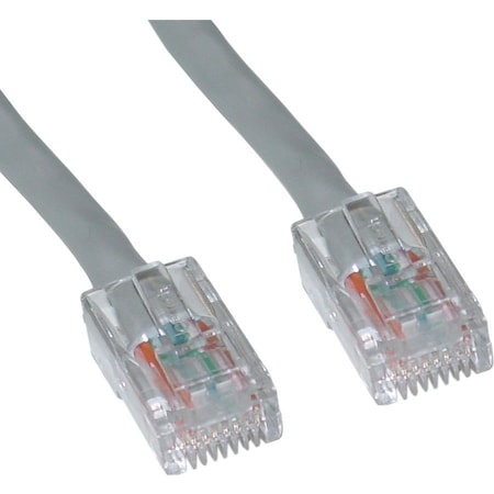 Cable Wholesale Cat5e Gray Copper Ethernet Patch Cable, Bootless, POE Compliant, 3 foot 10X6-12103