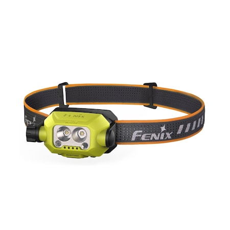 Fenix Lighting Fenix: Industrial Headlamp, Spot/Flood LED, Lithium Ion, 600 lm, Yellow WH23R