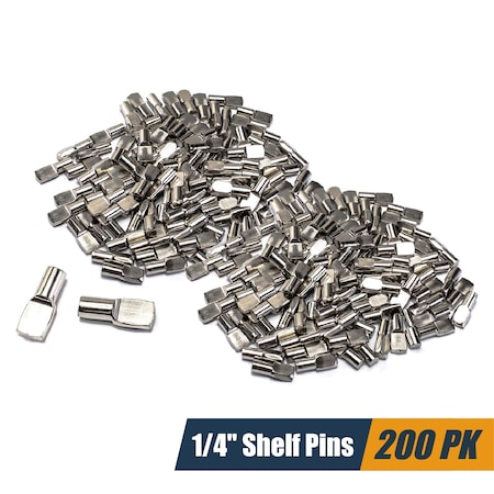 Powertec 1/4 in Shelf Pegs, Spoon Shaped Shelf Pins Support Pegs, 200 PCS, 200PK QP1106-P2N