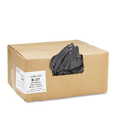 Webster 2-Ply Low-Density Can Liners- 30gal- 0.71 mil-30 x 36- Black- 250-Carton, 250PK 303618B