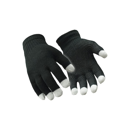 Refrigiwear Cold Protection Touchscreen Gloves, Acrylic Palm, Black, S/M 0227RSLVSMD