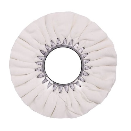 Renegade Products Usa 9 Inch, White Flannel, No Center Plate Case Pack Airway Buffing Wheels, Bulk Deal, 5PK FAW9NCPDFX5PAK