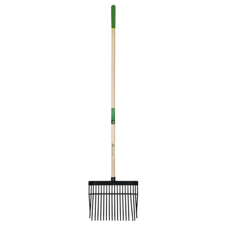 John Deere 18 Tine Poly Bedding Fork 54 in. Wood Handle BF-16-JD