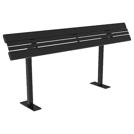 Ultraplay Outdoor Bench, 72 in L, Black 59SM-HS6