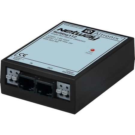 Altronix PoE Injector, Black, 1" H, 12/16VDC Input V NETWAY112