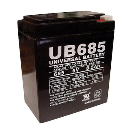 Universal Power Group 86491 6V & 8.5 Amp SLA Battery, 2PK 8294571