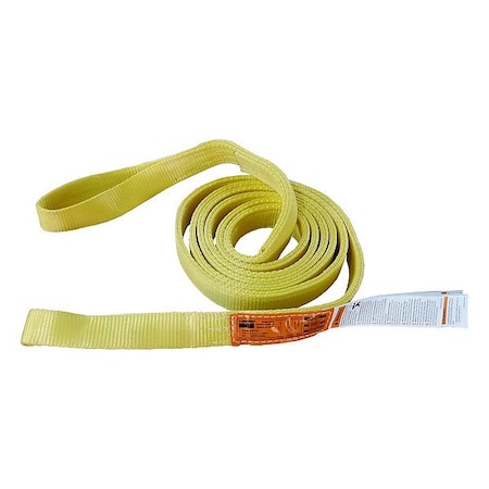 Dayton Web Sling, Yellow, Flat Eye, Nylon 832ET2