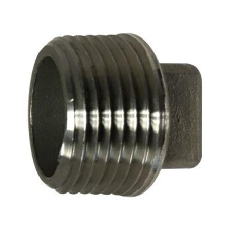 Gizmo 0.5 in. 304 Stainless Steel 150 lbs Cored Square Head Plug, Black GI3262165