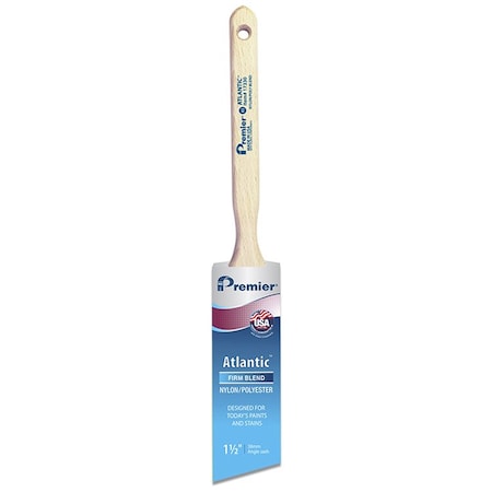 Premier Paint Roller Co. 1-1/2" Premier 17330 Atlantic Nylon/Poly Angle Sash Paint Brush 17324