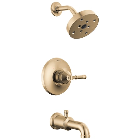 Delta Broderick 14 Series Tub Shower Trim In Lumicoat Champagne Bronze T14484-CZ-PR