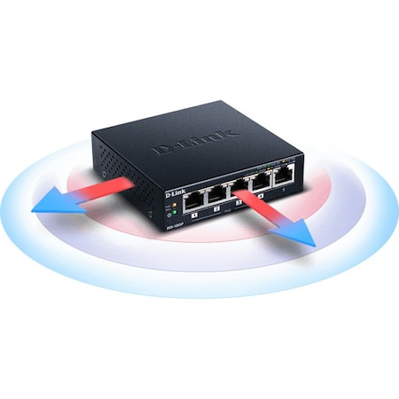 D-Link 5-PORT GIGABIT UNMANAGED DESKTOP SWITCH WITH 4 POE PORTS DGS-1005P