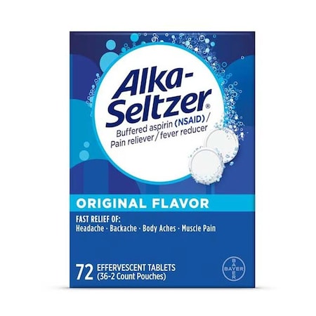 Alka-Seltzer Original Tablets, 325mg, 72PK 16500054605
