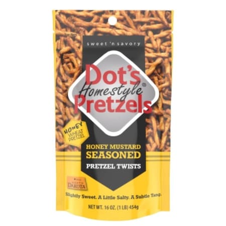 Dots Homestyle Pretzels 7002- DP Mustard Pretzel Twists, Honey, 16 oz 57216