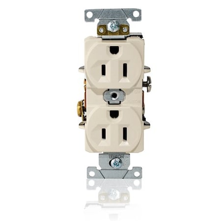 Leviton Dup Rec 15A 125V Self-Gr LtAl L5262-T