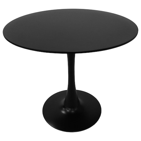 Leisuremod Round 32 in W, 29 in L, MDF/Iron, Black BTBL-31BL