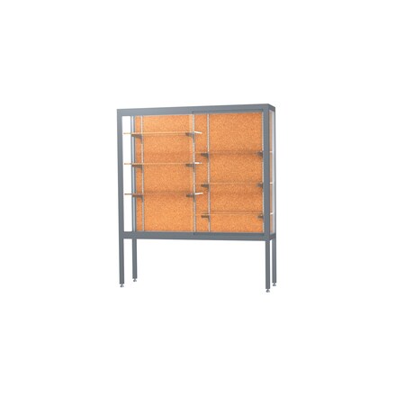 Ghent Display Case 60x66x16, Cork, Satin 11405-CK-SN