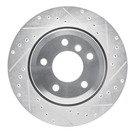 Dynamic Friction Co DFC Brake Rotor - Drilled and Slotted - Silver 631-31075R