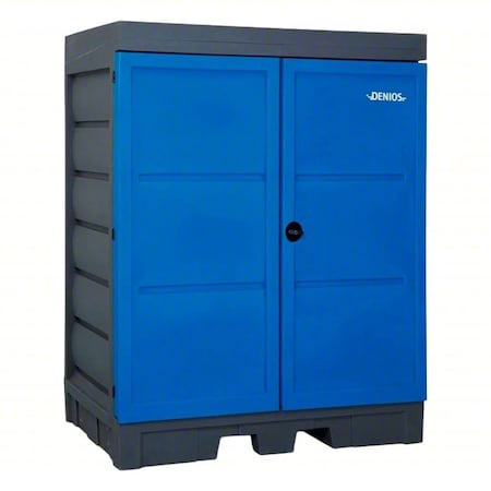 Denios Corrosives Safety Storage Cabinet, 66 gal, 3 Shelves, Polyethylene, 42 in W x 78 in H x 61 1/2 in D K22-0540