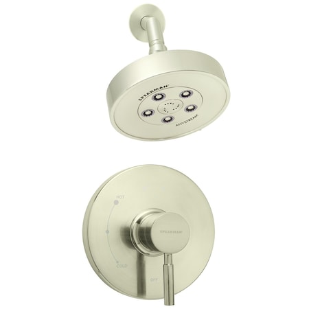Speakman Trim and Shower Combination (Valve Not included), 1.75 GPM, Brushed Nickel SLV-1010-BN-E175
