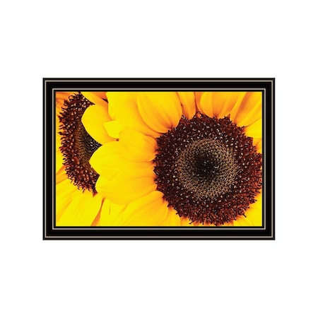 Homeroots Sunflower Portrait Black Framed Print Wall Art 529969