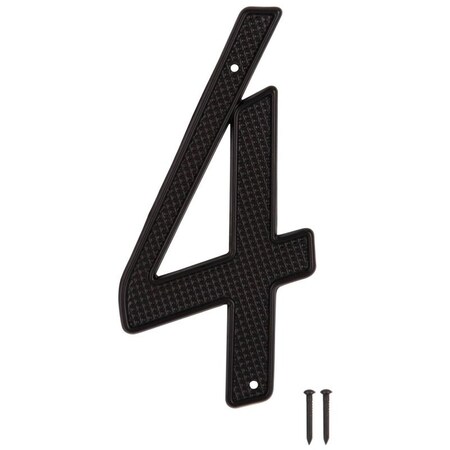 Prosource House Number, Character: 4, 4 in H Character, 2.28 in W Character N-014-PS