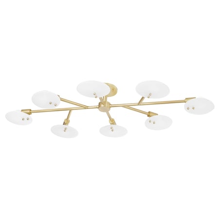 Mitzi Giselle 8 Light Semi Flush 15.75 In. Aged Brass H428608-AGB