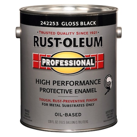Professional Gal Rust-Oleum Black Oil-Based High Performance Protective Enamel, 100 VOC 242253