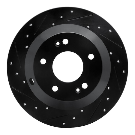 Dynamic Friction Co DFC Brake Rotor - Drilled and Slotted - Black 633-03050L