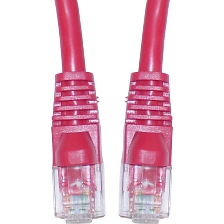 Cable Wholesale Cat5e Red Copper Ethernet Patch Cable, Snagless/Molded Boot, POE Compliant, 10 foot 10X6-07110