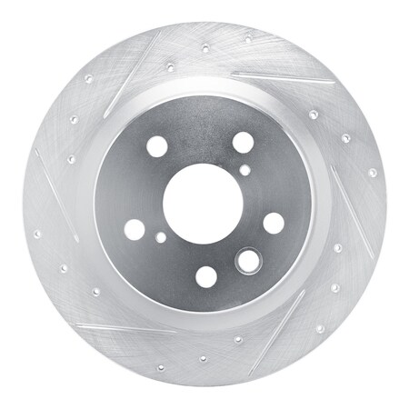 Dynamic Friction Co DFC Brake Rotor - Drilled and Slotted - Silver 631-75056L