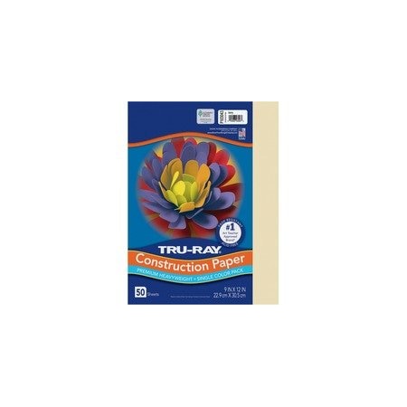 Tru-Ray Construction Paper, Art Project, Craft Project, 9in W x 12in L, 76 lb Basis Weight, 50PK P103043
