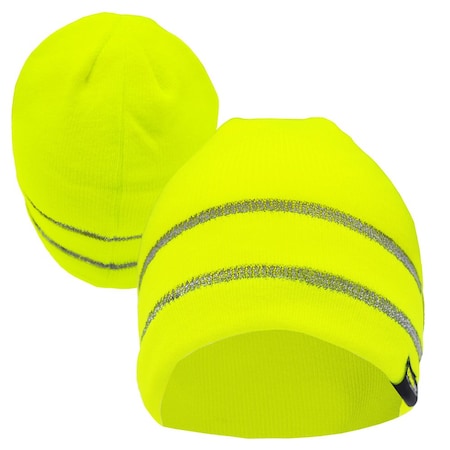 Dome75 DYNAMIC Series Enhanced Visibility Reflective Beanie, HiVis Yellow, One Size DNB3341