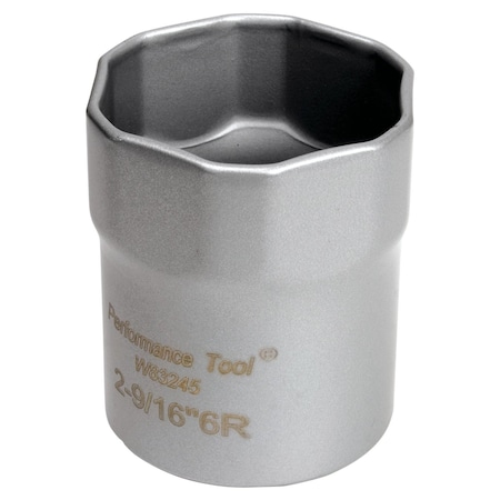 Perform Tool Socket 1/2 In Drive; 29/16 In; Standard; Wheel Bearing Round Locknut Socket; 6 Point; Single W83245