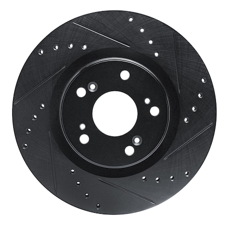 Dynamic Friction Co DFC Brake Rotor - Drilled and Slotted - Black 633-59057R