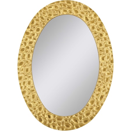 Homeroots 46" Gold Oval Accent Mirror 632805