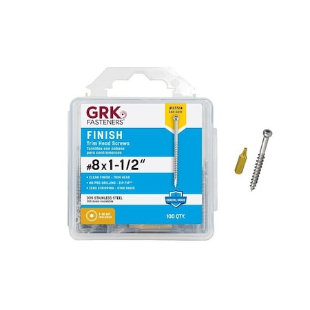Grk Fasteners TRIM SCREWS #8 X 1-1/2 in. L 37724