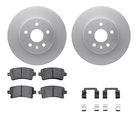 Dynamic Friction Co DFC GEOSPEC Coated Rotors with 5000 Brake Pads - Ceramic and Hardware 4512-65051