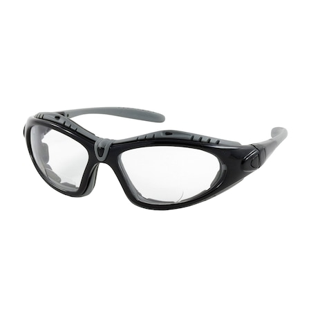 Bouton Optical Full Frame Safety Readers w/Black Frame, Foam Padding, Clear Lens and Anti-Scratch / Anti-Fog Coating 250-51-0020