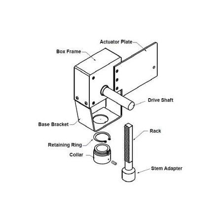 Belimo Stem Adaptor for 1/2-20 valve stems UGLK-STM-1802