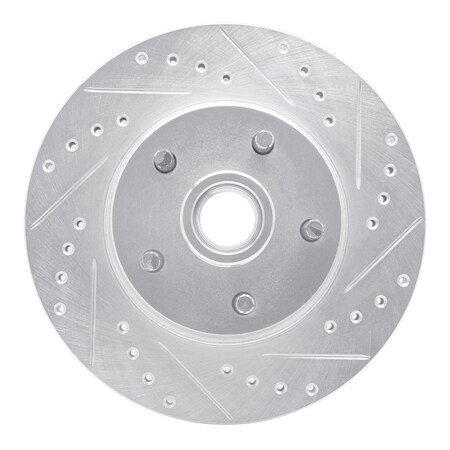 Dynamic Friction Co DFC Brake Rotor - Drilled and Slotted - Silver 631-54006R